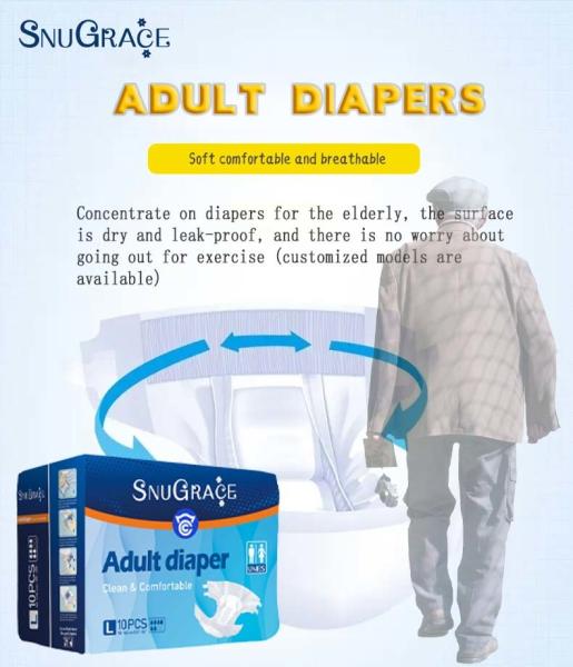 Produits écologiques en tissu non tissé, couches pour adultes pour l'incontinence