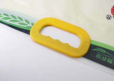 Kraft laminado ou os punhos plásticos do saco de compras agarram o grampo no tipo para o arroz/farinha