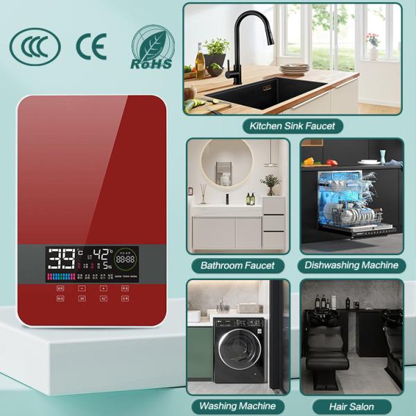 Custom Bathroom Water Heater 7000W Wall Hung Hot Water Heater