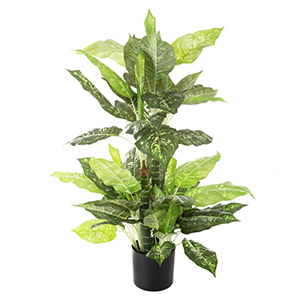 Artificial Green Dieffenbachia Plant 2 Pack - Faux Indoor Plant Spray - EverGreen Greenery For Home Or Office Decor