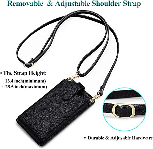 Small Cellphone Crossbody Wallet Synthetic Leather Material Cellphone Holder
