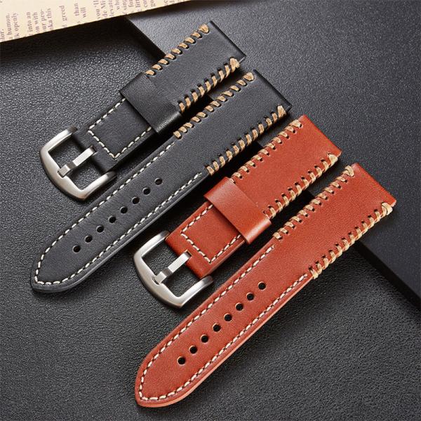 Vintage Genuine Leather Watchbands 22mm Bracelet Band watches Accessories parts for Samsung Gear sport s2 S3 galaxy Huaw