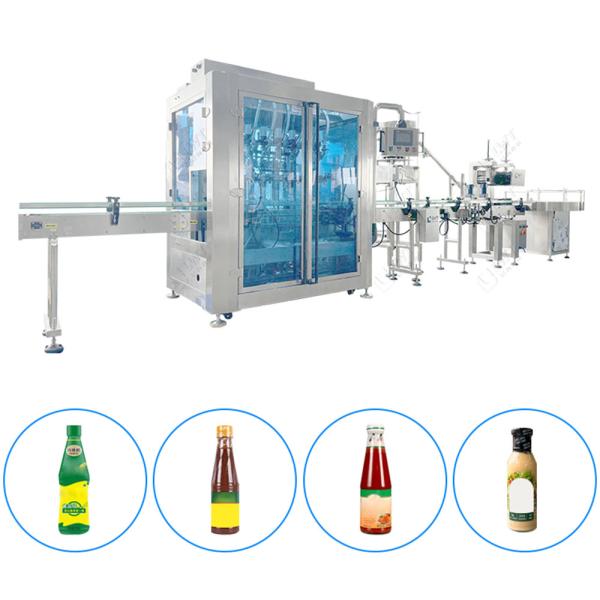 2000BPH Oyster Sauce / Chili Sauce / Fish Sauce Filling And Capping Machine