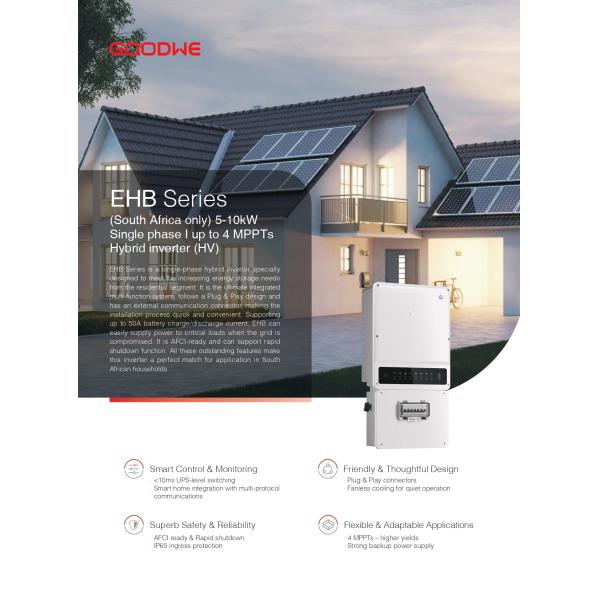 Goodwe EHB серии GW6500-EHB 6,5 кВт Goodwe гибридный инвертор гибридный солнечный инвертор однофазный гибридный инвертор