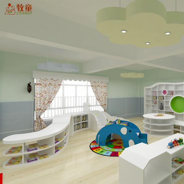 China supplies children kindergarten school wooden MDF library furniture for reading room
