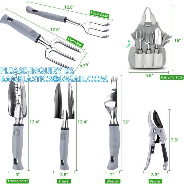 9 Piece Specialty Lady Garden Tool Set Heavy Duty Flower Design Garden Tool Set Gardening Tool With Bag