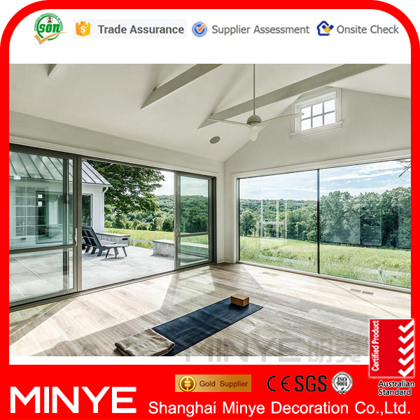 8 Years Experience German Style Glass Front Double Door Designs Aluminum Sliding Stacker Doors