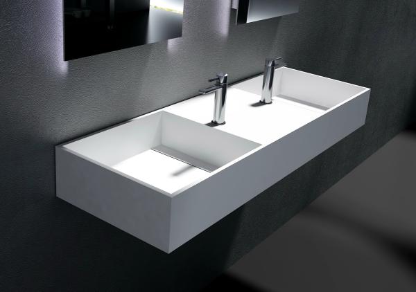 Chemical Resistance Wall Hung Basin Rectangular Wall Mount Sink