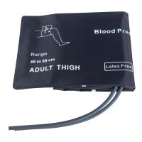 Coxa Extra Grande Adultos NIBP manguito Sem Vesícula Tubos Duplos 46-66cm Manguinho de Nylon