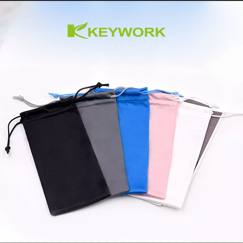 Причудливая сумка мешка Drawstring Sunglass двойного слоя подгоняла логотип случайное 19*10CM