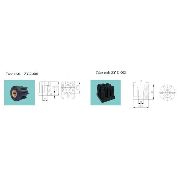 ZY-C-002 conveyor round tube ends feet supports conveyor components