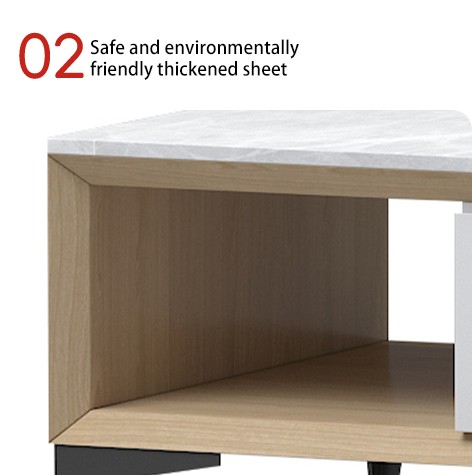 Modern Luxury Contemporary Panel de madera soporte personalización Mesas de café Muebles de oficina y sala de estar versátiles con mármol para uso en el té y el hotel