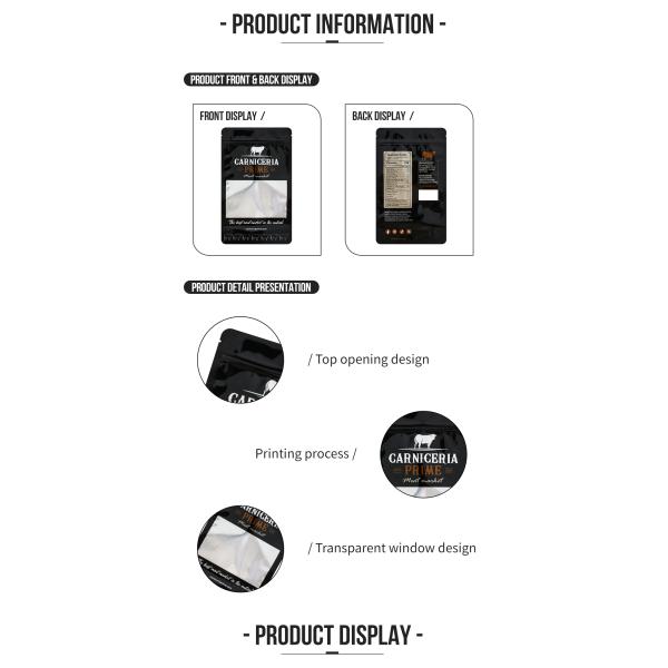 Sac d'emballage en fermeture à glissière en plastique résistant à l'humidité