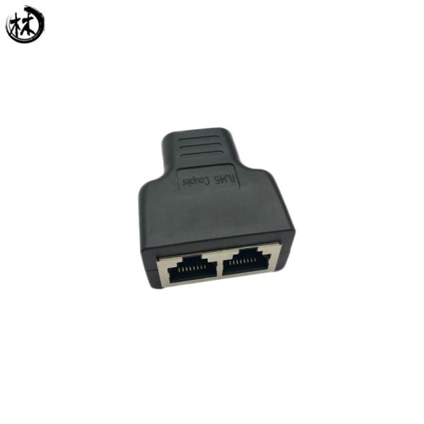 RJ45  multi port(1x2) coupler one port to female to 2  female cat5 &cat6  connector
