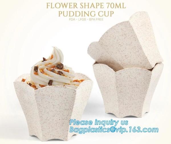 Wheat straw Compostable PLA eco-friendly biodegradable Disposable Large PLA PET Plastic Fruit 32oz Salad Bowl With Lid