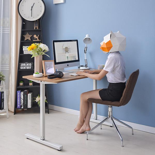 Современный стальной каркас SPCC дерево зерно Исполнительный директор офисный стол с ручной высоты