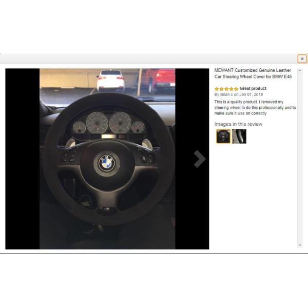 Black Artificial Leather Hand Stitching Steering Wheel Cover for Nissan Lannia Maxima