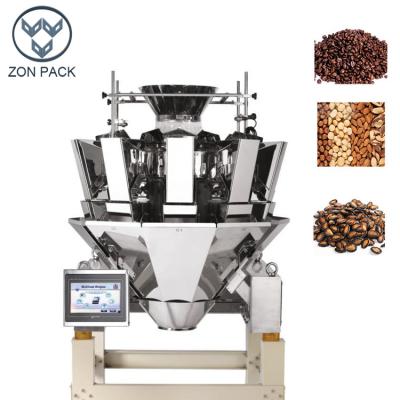 máquina de embalagem do pesador de Multihead das cabeças de 300g 500g 10 com motor deslizante