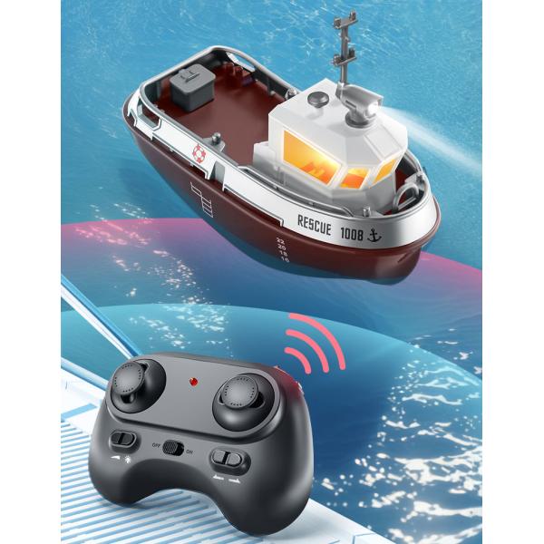 2 CHANNELS Control Channels Remote Control Ship for Kids Electric Charging Toy Ship