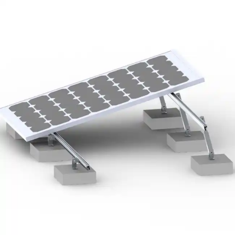 Solar Panel Mounting Brackets offering pre assembled rack and durable c steel beam support for solar power plant array mounting
