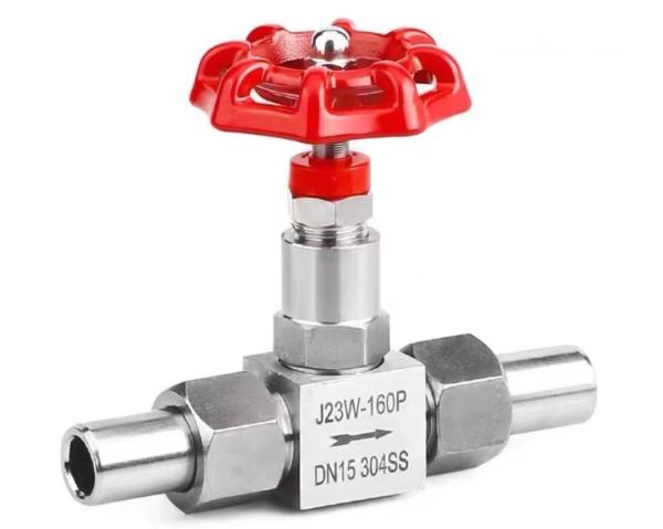 Industrial PTFE Stainless Needle Valve DN25 SS316 Straight Through Type at Affordable