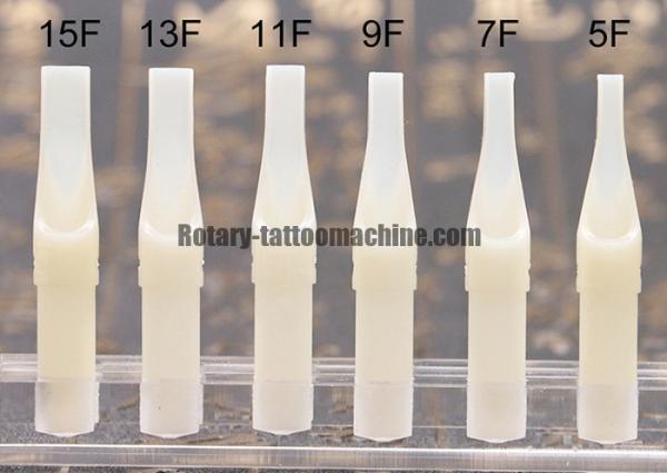 White Tattoo Gun Tips Medial Plastic Material Ethylene Oxide Sterilized No Safe Risk