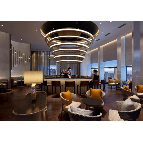 Grand Hyatt Luxury Hotel Furniture Plywood Panel Decorates Top Suites With Large Space