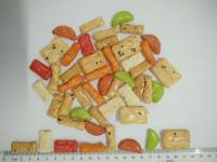 Biscuits multi croustillants BRC HACCP de riz de forme de BBQ/fromage/saveur épicée