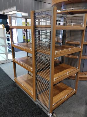 Long Life Spend Steel And Wood Shelves Customized Size For Convenience Store