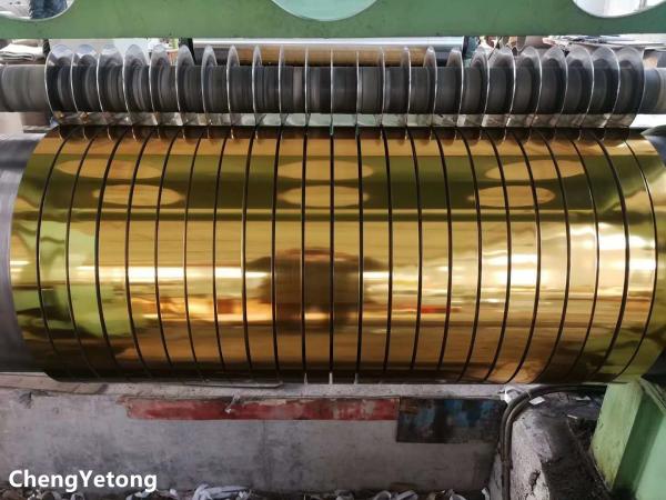 Metallic Gloss Stainless Steel Slit Coil , Corrosion Resistance Stainless Steel Coil Stock