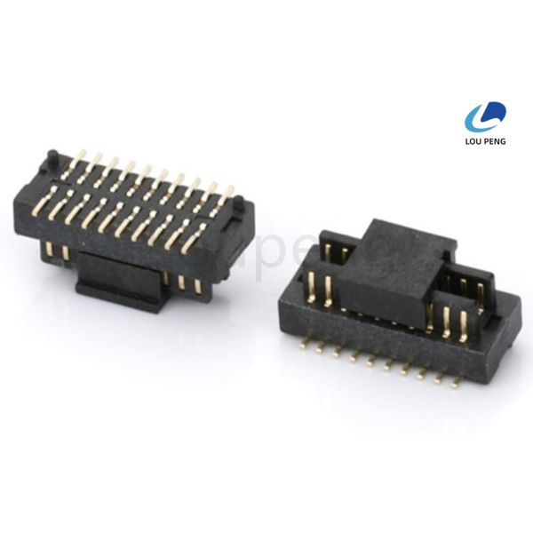 0.5mm pitch Board to Board Connector, PCB connector, male, gold plated, H=7.5mm, 10pin ~ 100pin