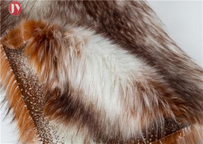 Soft Long Pile Faux Fur Fabric , Luxury Faux Fur Fabric Multi Coloured Mix 65mm Pile