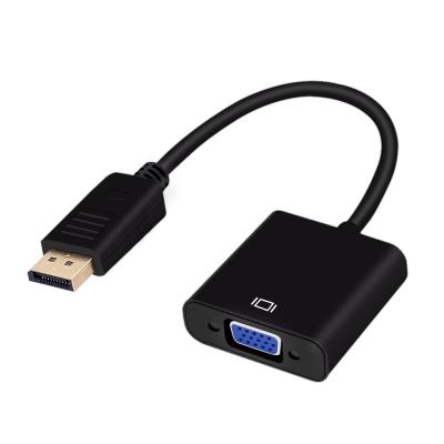 10 Bit 15cm 10.8 Gpbs Converter Male DisplayPort To VGA Female Adapter