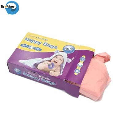 Custom Disposable Nappy Sack Bag Baby Diaper Garbage Bag