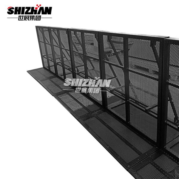 barrière de contrôle des foules de concert du noir 6061-T6 avec 2mm Mesh Thickness