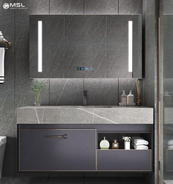 4000K 5000K Illuminated LED Mirror Cabinet , Bathroom Vanity Mirror With Storage