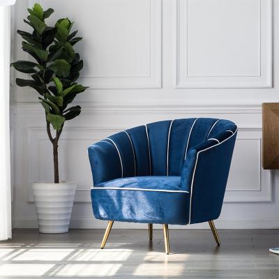 Modern fancy design living room furniture single seat sofa event wedding sofa stainless steel legs velvet sofa chair