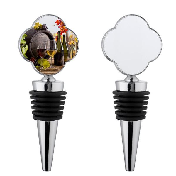 Bouchon de bouteille de vin par sublimation avec insert en aluminium pour plusieurs formes - Cadeaux personnalisés par sublimation