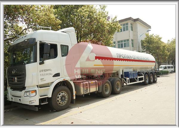ASME Standard Aluminum LPG Tank Trailer Durable Long Life Span Large Sized