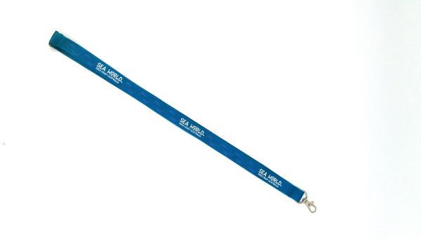 Classic Blue Lanyard Promotional Products Sublimation Printing Logo With Hook