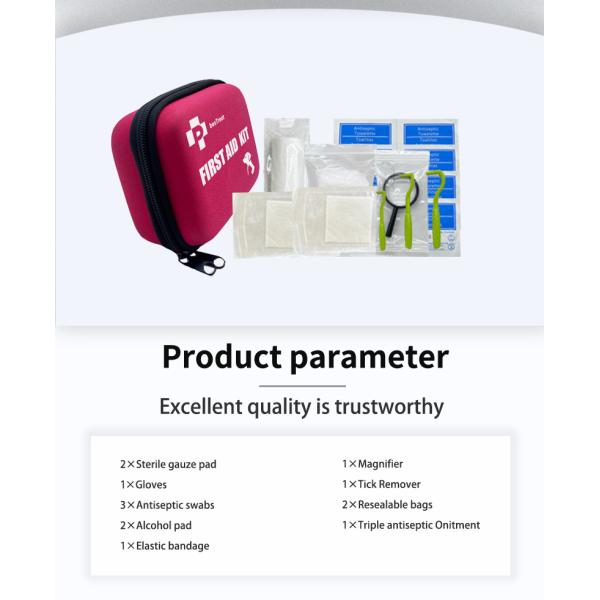 17.5cm Black Pet First Aid Cat First Aid Kit Customized Logo