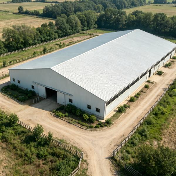  Modern Steel Frame Cow Shed with Automatic Ventilation Fan Support for Industrial Manufacturing Warehouse Shed Room