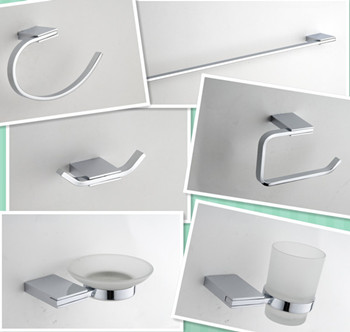 zinc bathroom accessories, 6 piece per set
