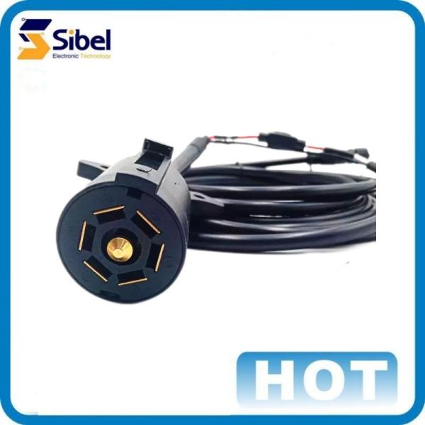 Custom Vehicle-Side Truck Bed 7-Pin Trailer wiring harness extension For Dodge Ford Gmc Nissan Ram Toyota Trailer cable