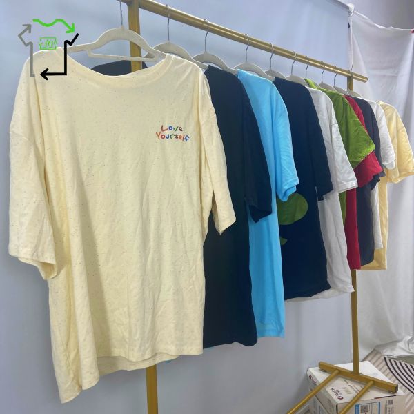 95%-100% Clean Women's Used T Shirts Mixed Colors Old Tee Shirts Bulk Bales
