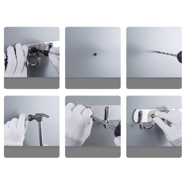 Chrome Plating Silver Stainless Steel Robe Hooks For Hanging Coats OEM