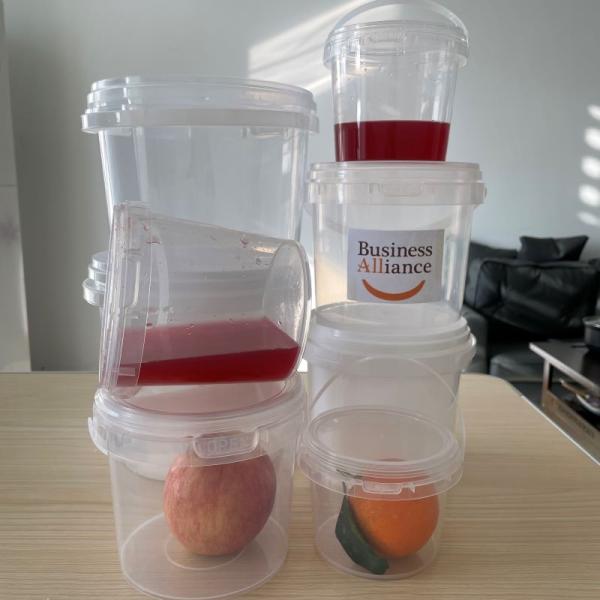 Круглый 1L 2L 3L 4L 5L чёрный или белый пластиковый ведро толщиной крышки от 1,0 до 2,5 мм