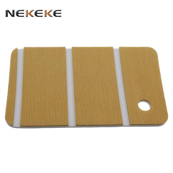 Anti-dérapant EVA Marine Deck Matting fond jaune doré avec bandes blanches