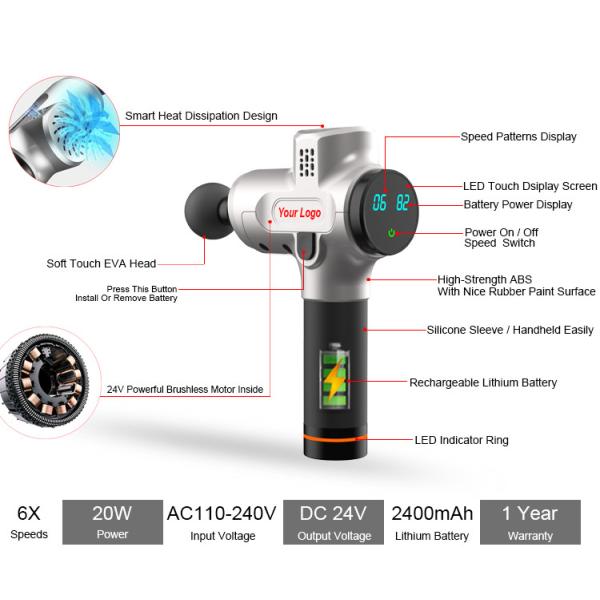 Мини вибрационные электрические наушники глубокий массаж мышц пистолет массажник тела