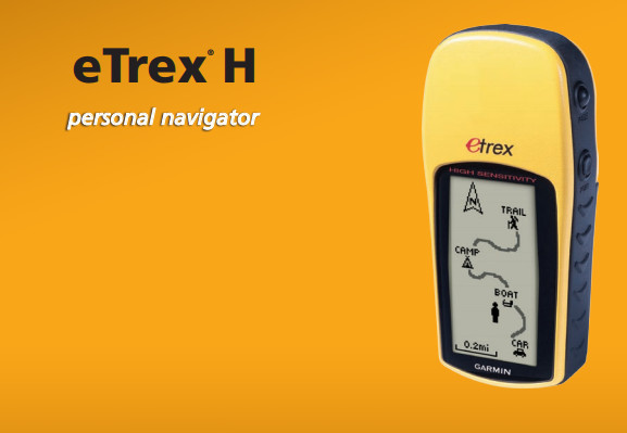 Высокой приемник WAAS-позволенный чувствительностью GPS Garmin Etrex h Handheld GPS